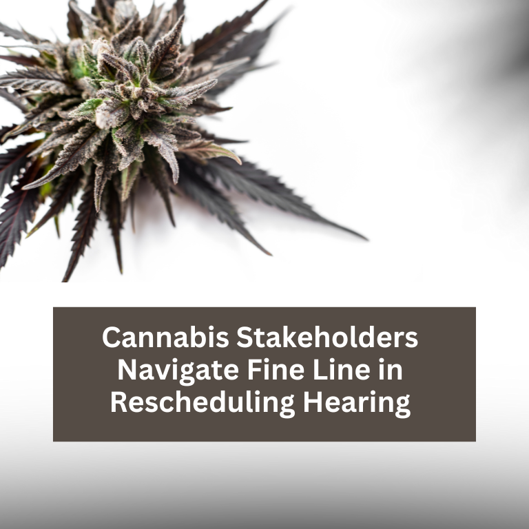 Cannabis Stakeholders Navigate Fine Line in Rescheduling Hearing